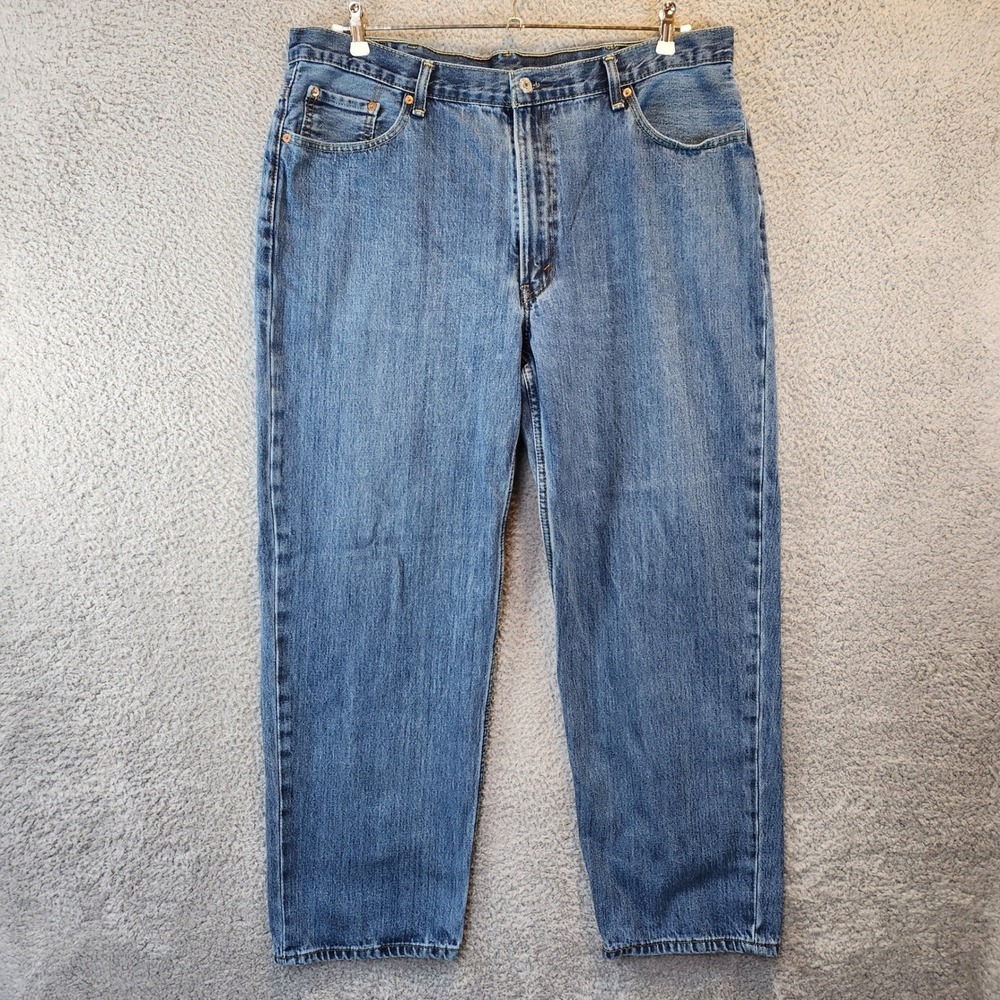 Levis 550 Jeans Mens Size W42 L32 (Fits 38x30) Medium‎ Wash Cotton Zip Fly